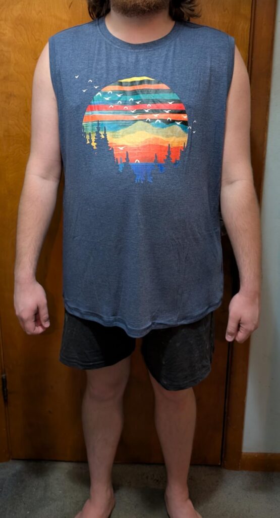 Men's Geometric Nature Sunset Hawaiian Vintage Tank Top