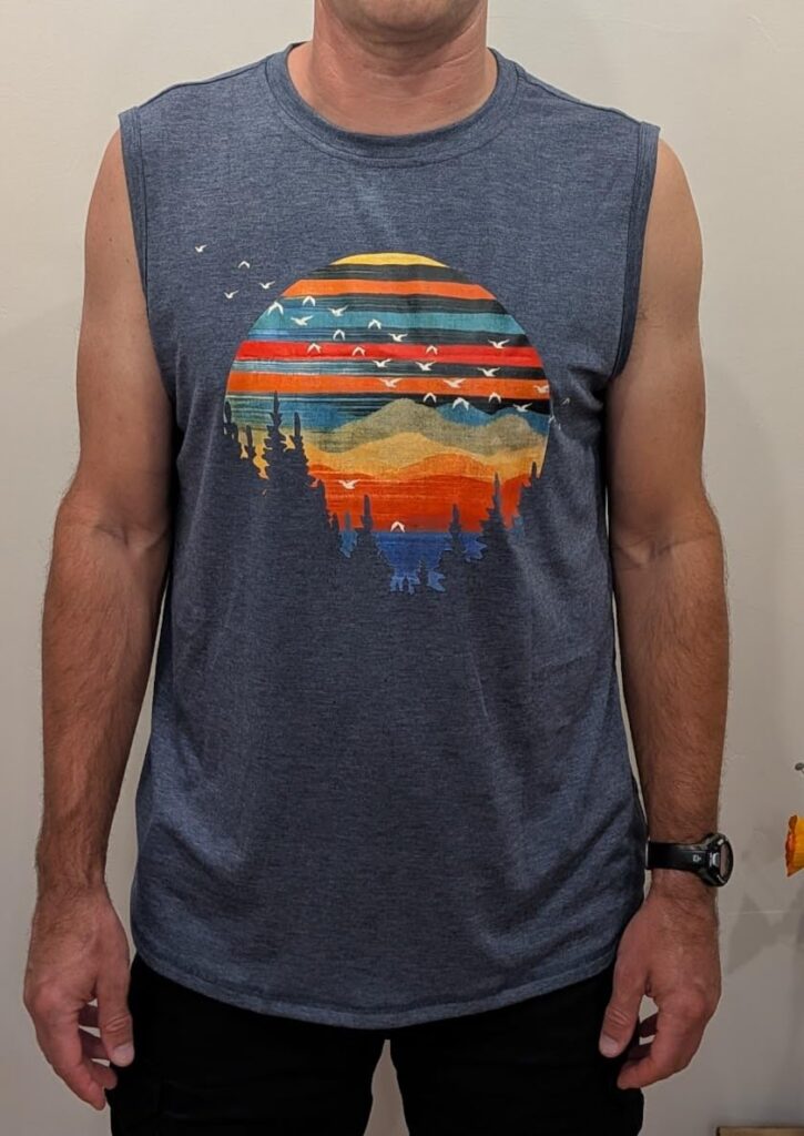 Men's Geometric Nature Sunset Hawaiian Vintage Tank Top