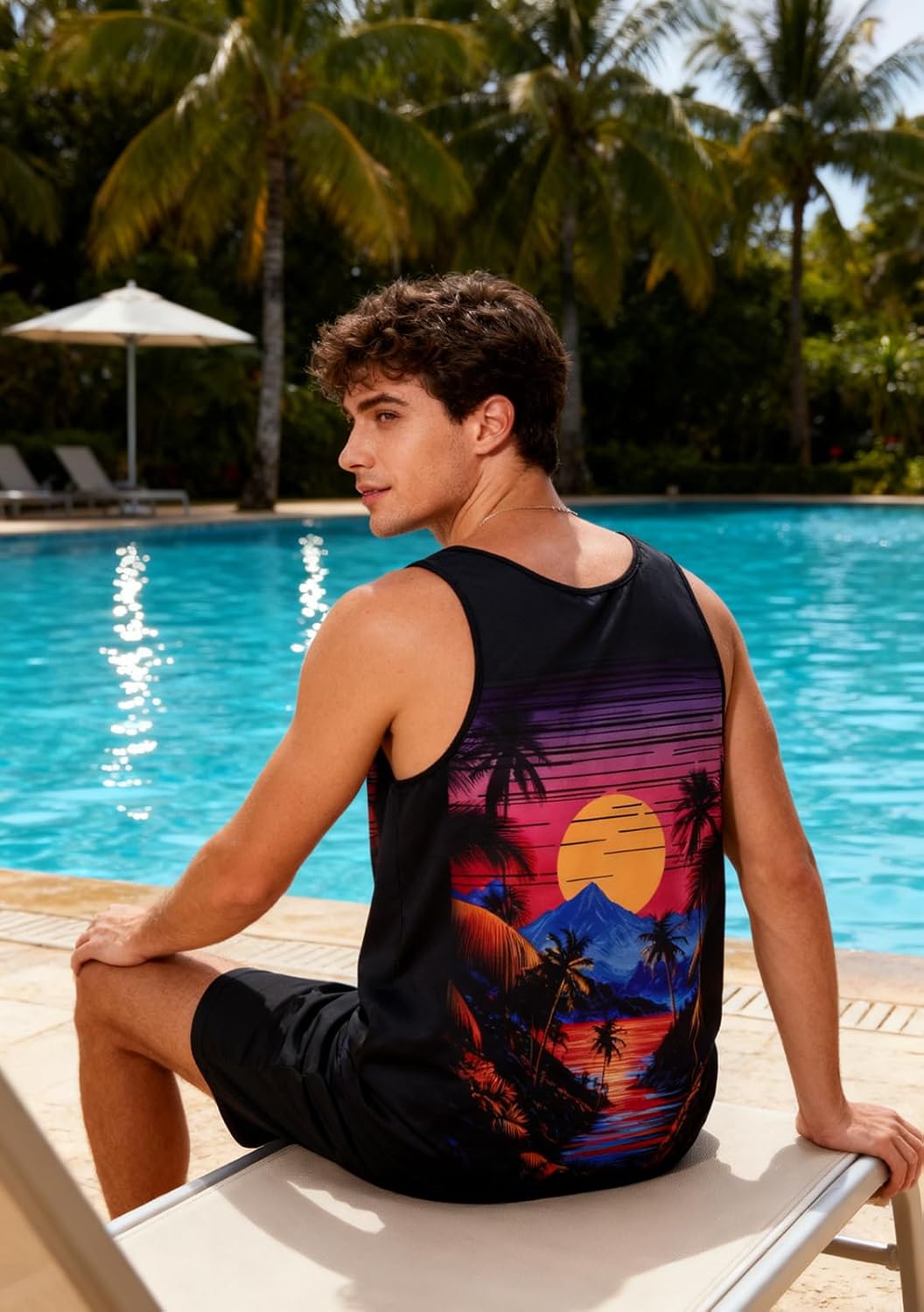 Men's Bold 3D Print All-Over Sleeveless Muscle Tank 4 Men's Bold 3D Print All-Over Sleeveless Muscle Tank - Image 4