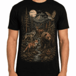 Men's Forest Wildlife Outdoor Nature Graphic T-Shirt