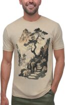 Men's Mountain Pine Landscape Nature Graphic T-Shirt