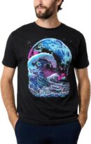 Men's Ocean Wave Moon Nature Graphic T-Shirt
