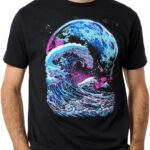 Men's Ocean Wave Moon Nature Graphic T-Shirt