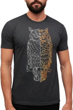 Men's Owl Nature Geometric Graphic T-Shirt