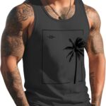 Men's Palm Tree Hawaiian Beach Vacation Muscle Tank