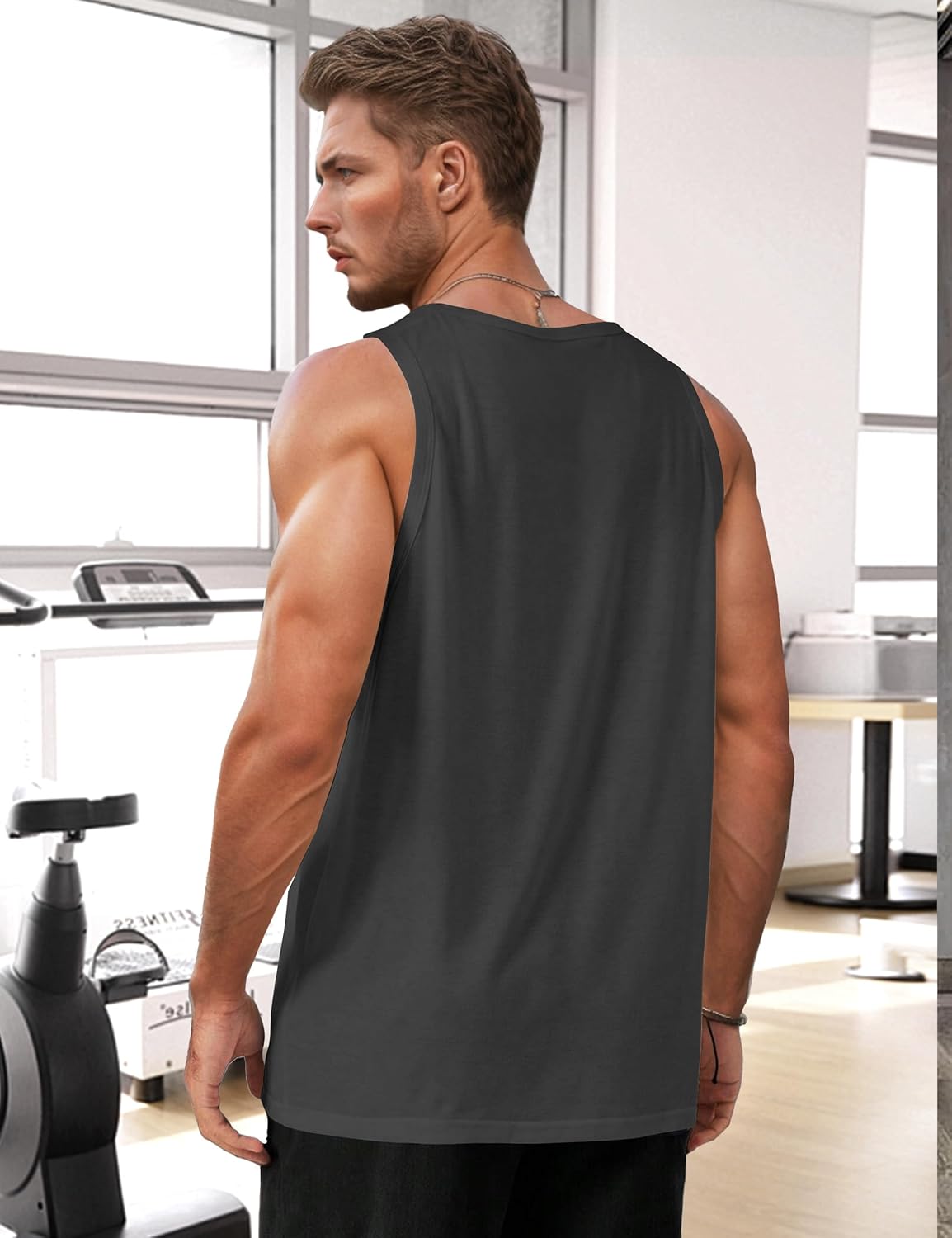 Men's Palm Tree Hawaiian Beach Vacation Muscle Tank 4 Men's Palm Tree Hawaiian Beach Vacation Muscle Tank - Image 4