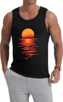 Men's Sunset Ocean Nature Graphic Tank Top