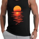 Men's Sunset Ocean Nature Graphic Tank Top