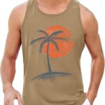 Men's Vintage Palm Tree Gym Workout Muscle Tank