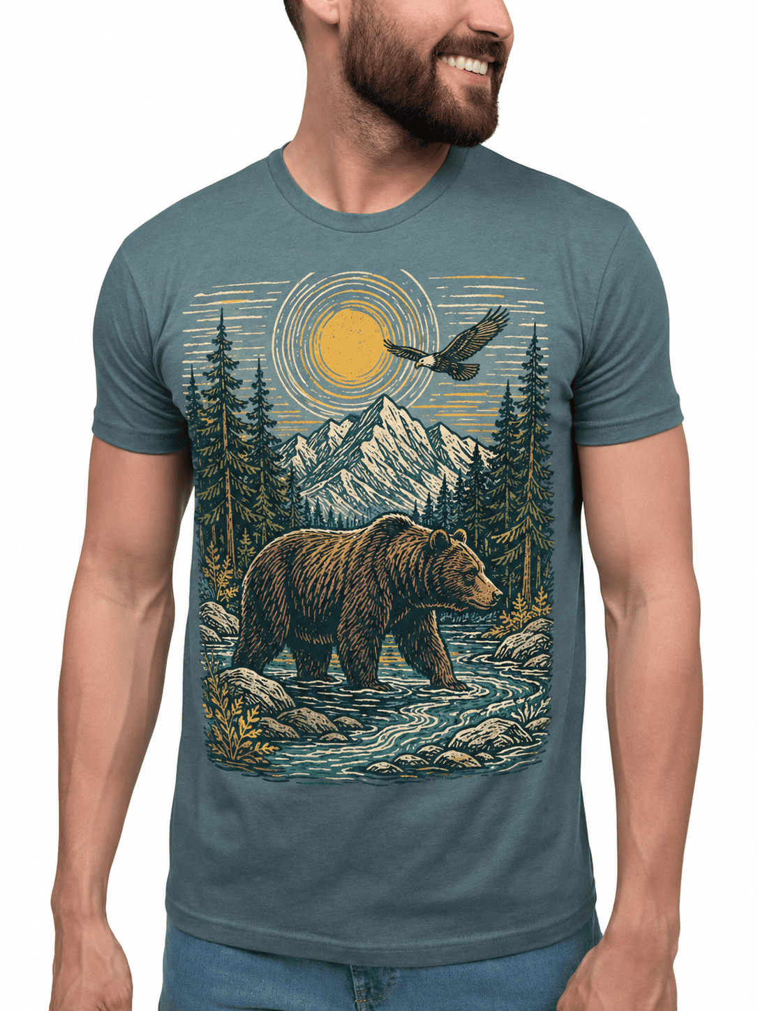 Men's Wildlife Animal Nature Outdoor Graphic T-Shirt 1 Men's Wildlife Animal Nature Outdoor Graphic T-Shirt