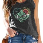 Women's Adventure Awaits Mountain Nature Racerback Tank Top