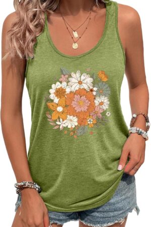Women's Floral Garden Nature Tank Top