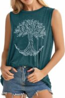 Women's Tree of Life Nature Graphic Sleeveless Tank Top
