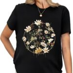 Women's Vintage Boho Floral Wildflowers Graphic T-Shirt