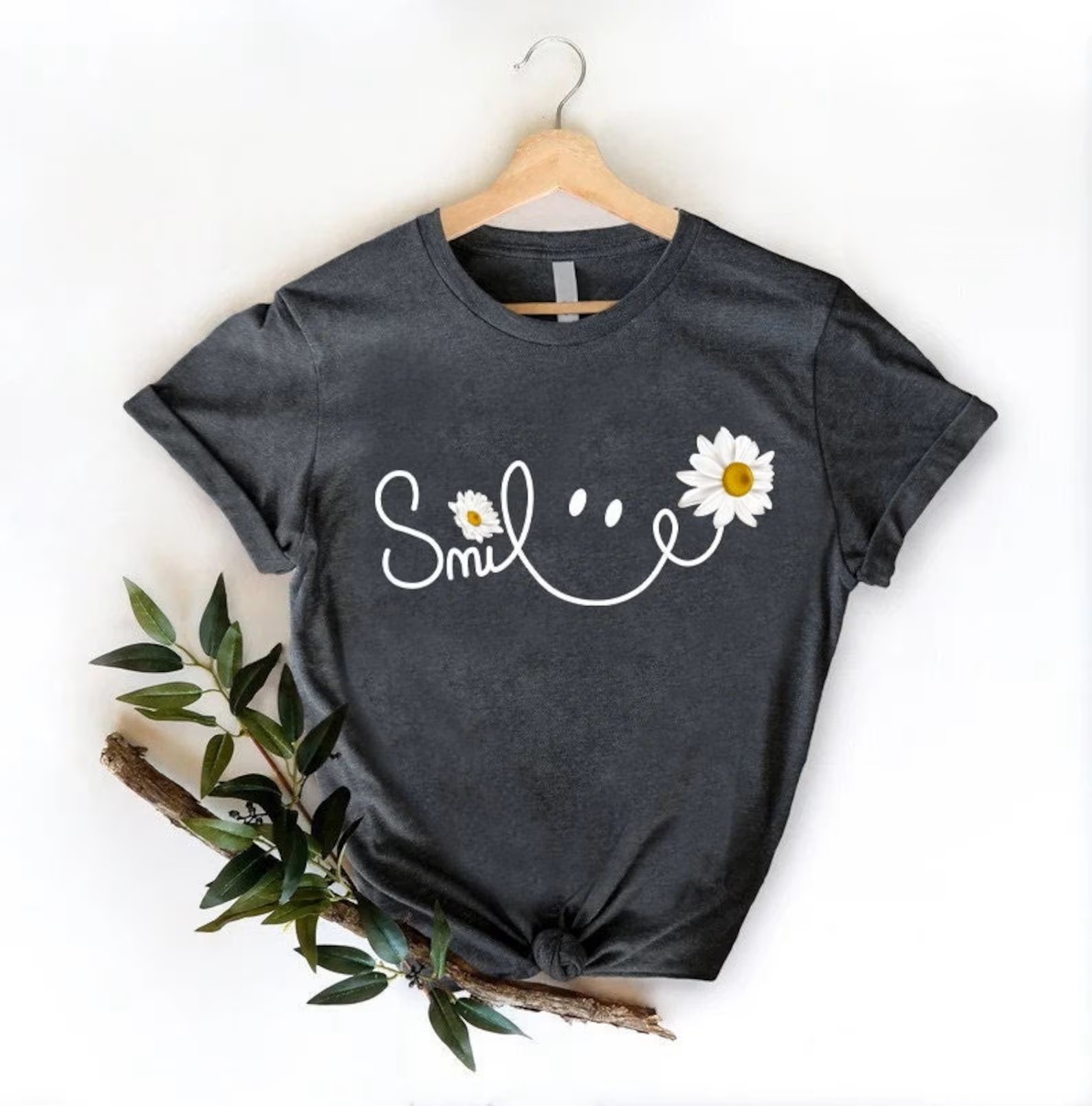 Women's Vintage Daisy Wildflowers V-Neck Cottagecore T-Shirt 3 Women's Vintage Daisy Wildflowers V-Neck Cottagecore T-Shirt - Image 3