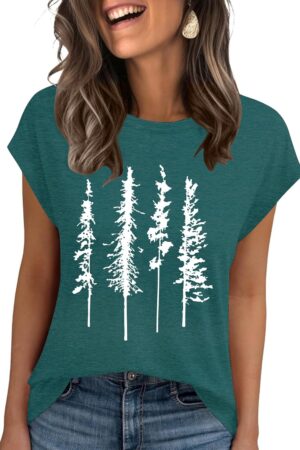 Women's Vintage Floral Animal Cap Sleeve Graphic T-Shirt
