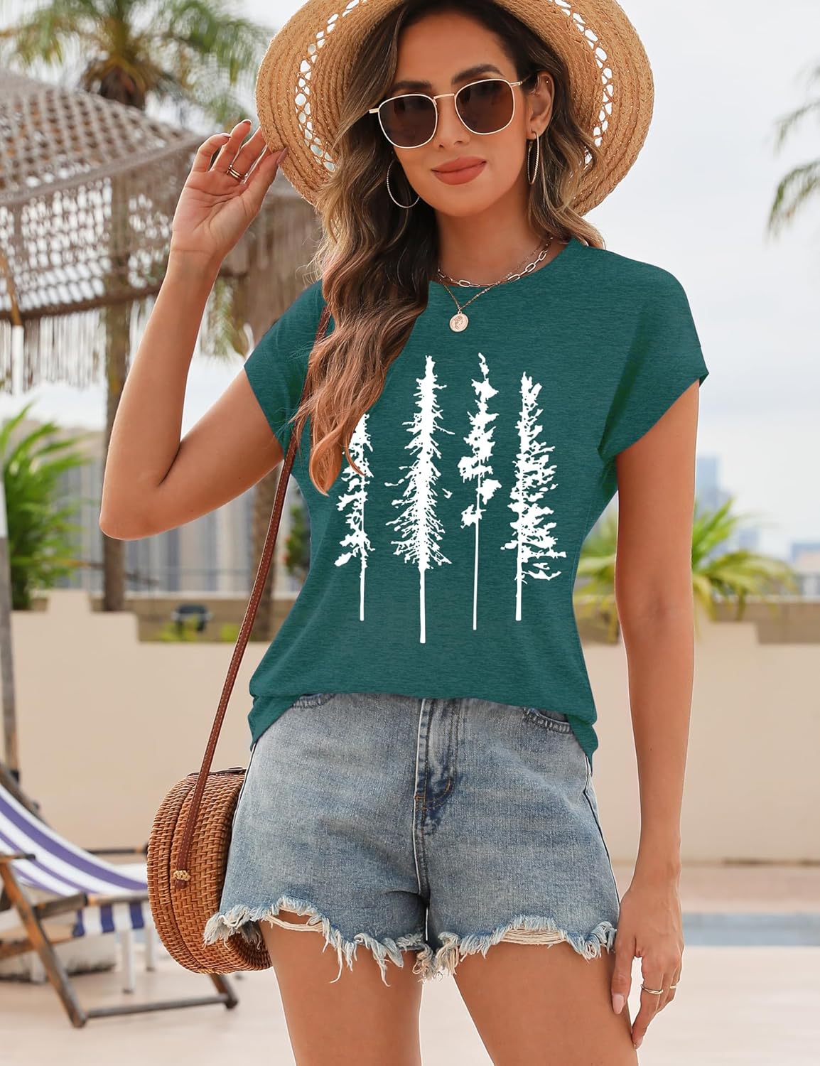 Women's Vintage Floral Animal Cap Sleeve Graphic T-Shirt 4 Women's Vintage Floral Animal Cap Sleeve Graphic T-Shirt - Image 4